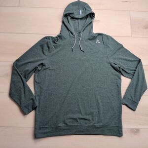 Rhoback Hoodie Mens XL Heathered Green Performance Lightweight Stretch Pullover
